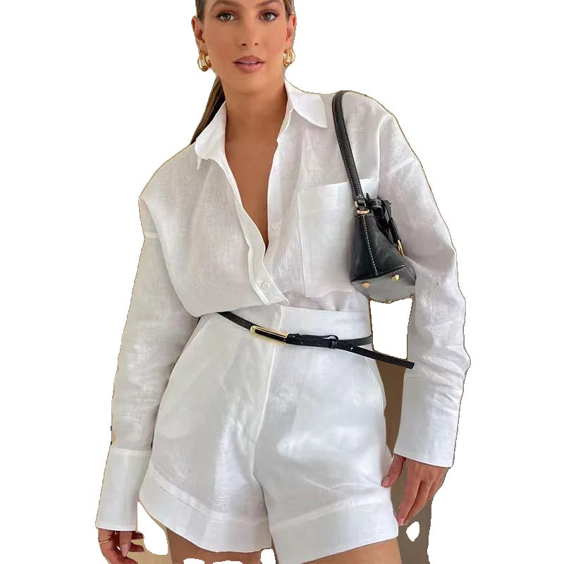 Variant image for Vrouwen | Casual 2-delige set met lange mouwen en korte broek-2