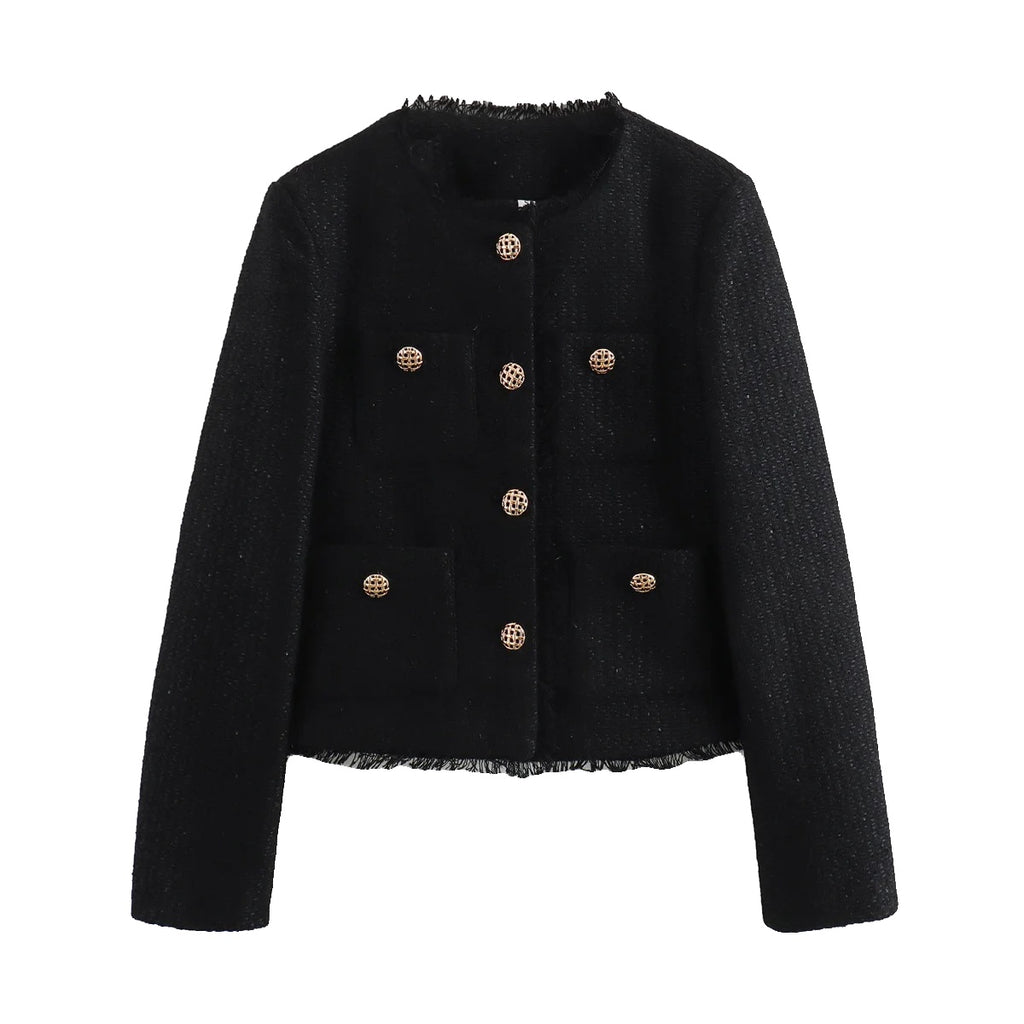 Variant image for Chique | Lange Dames Jas Winter van Tweed met Elegante Pasvorm-2