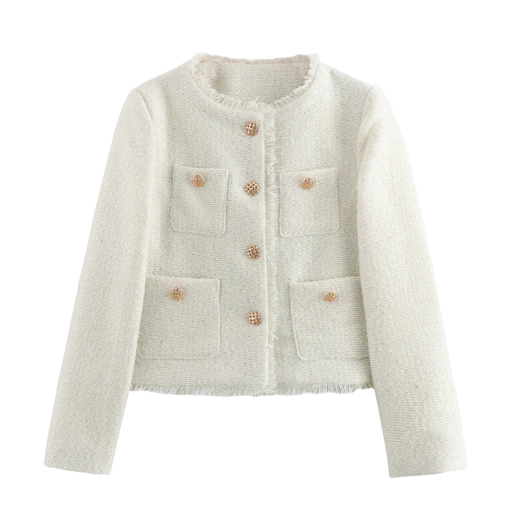 Variant image for Chique | Lange Dames Jas Winter van Tweed met Elegante Pasvorm-12