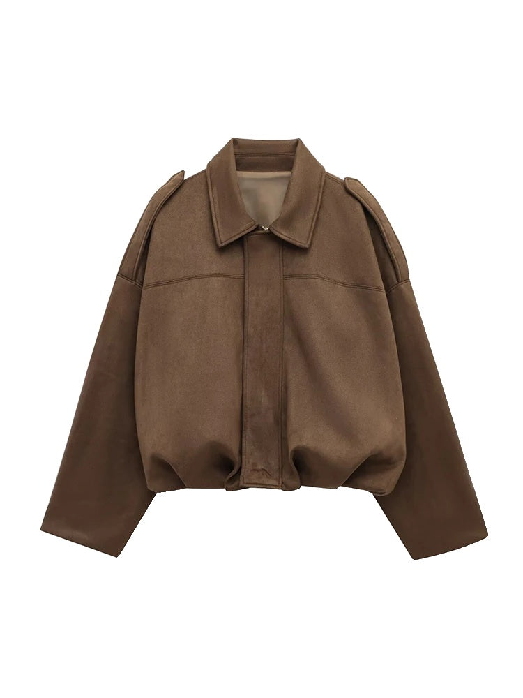 Variant image for Dames | Groene Oversized Bomberjack - Vintage Stijl-20