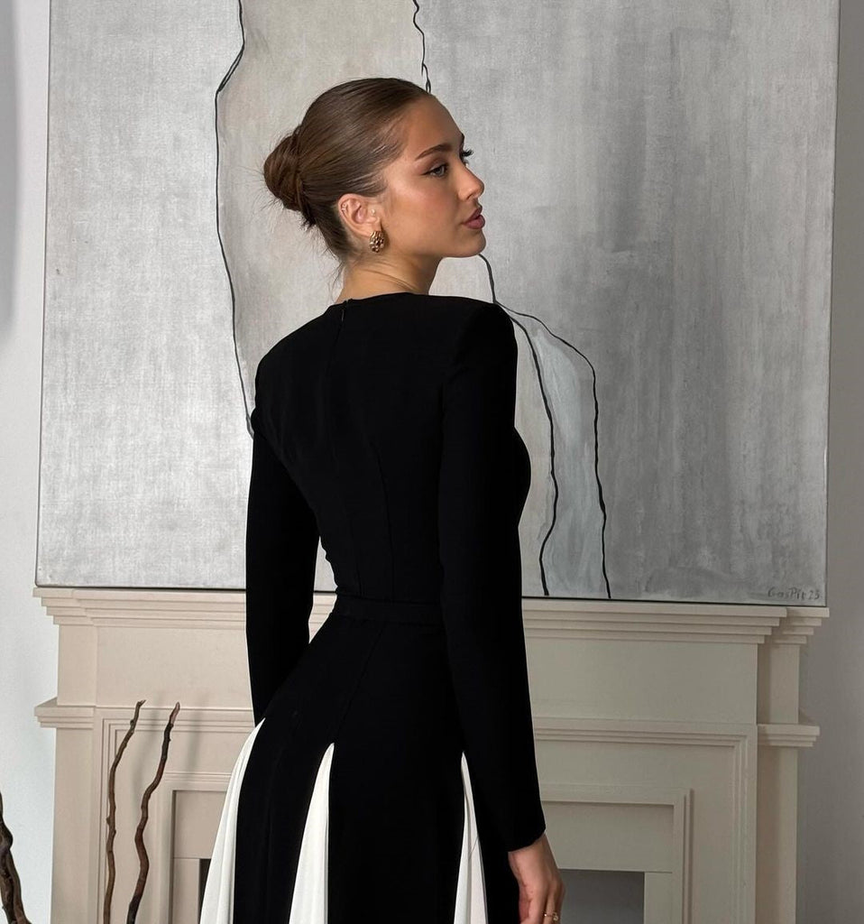 Alessa Jurk Dames – Asymmetrische Halslijn met Dramatische Cape 4