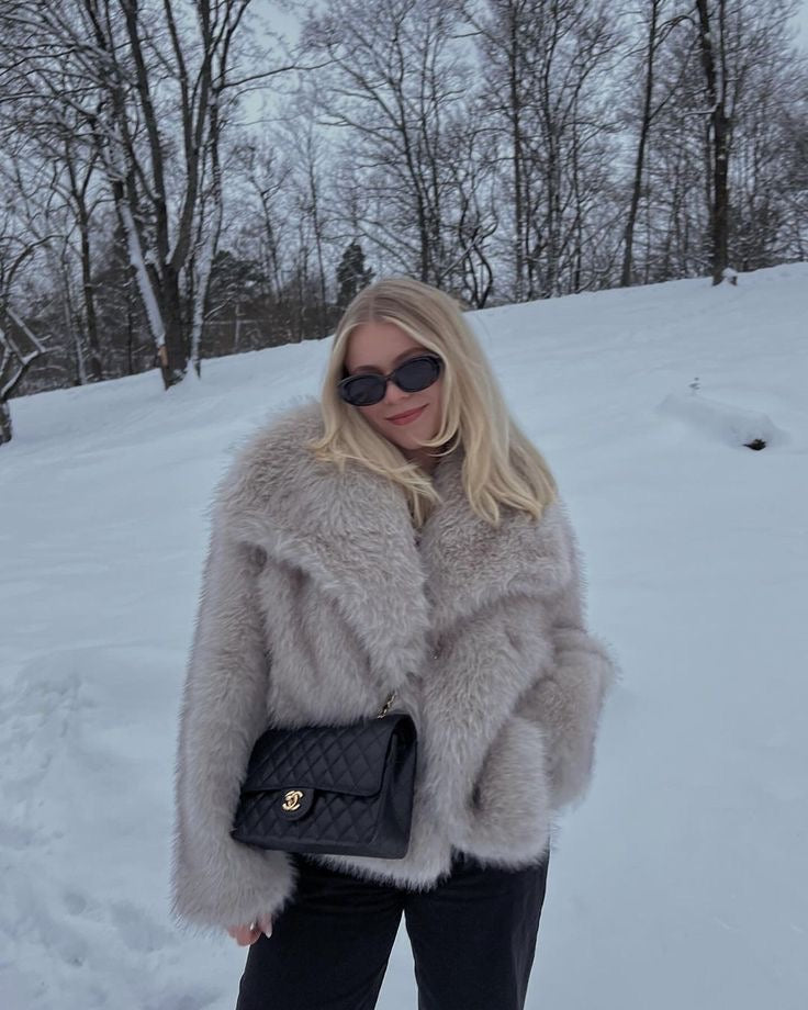 Mabel Dames Jas Winter | Zacht Faux Bont, Elegante Lange Jas 5