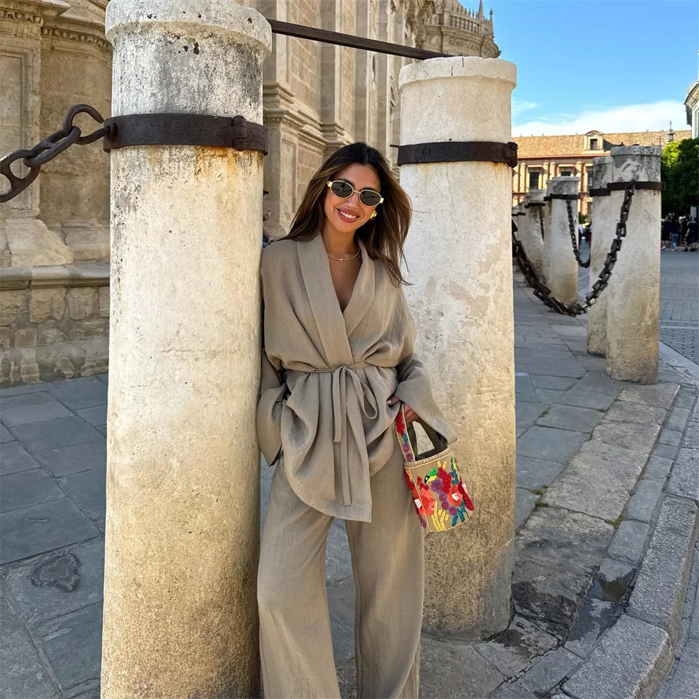 Fiametta Dames Kimono Set | Vloeiende Stof, Elegante Snit 1