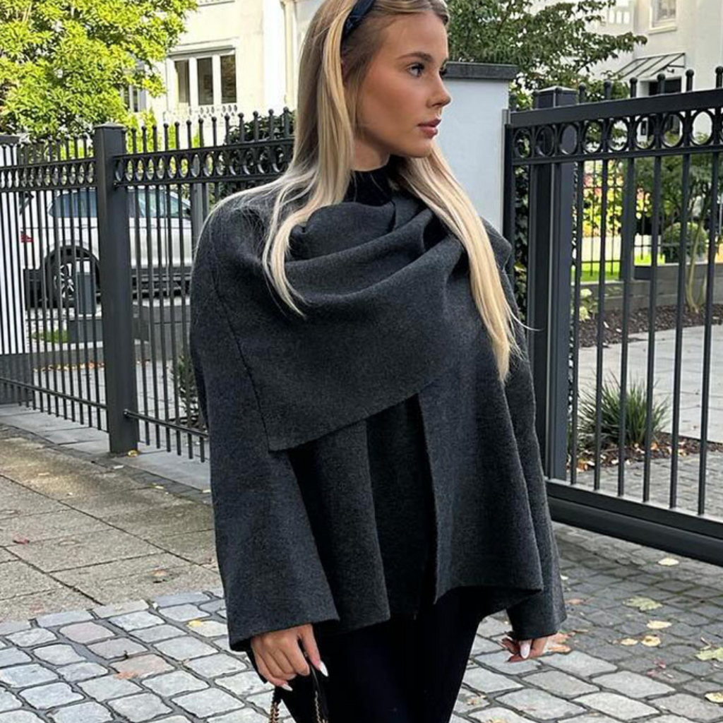 Hisa Damesjas Winter - Elegante Cape Coat van Hoogwaardige Stof 4