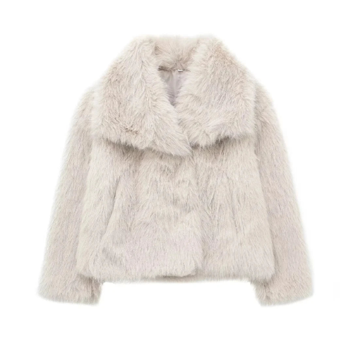 Vivere Damesjas Winter - Luxe Faux Fur, Elegante Pasvorm 7