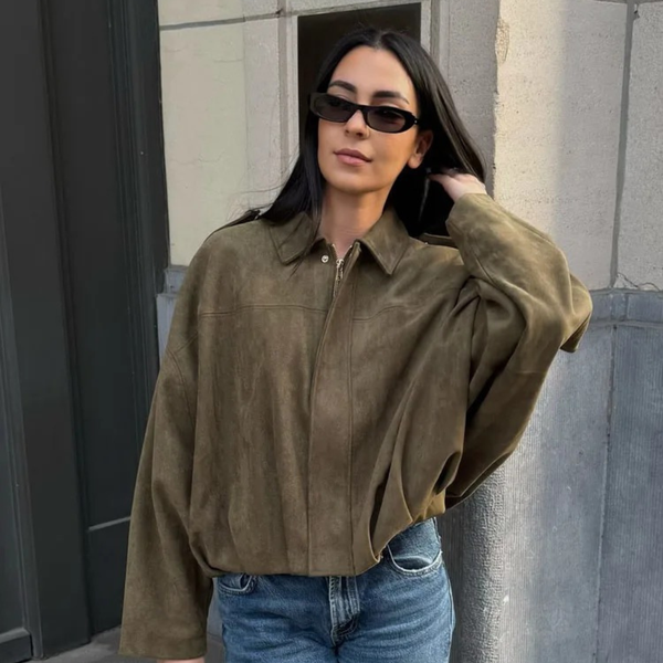 Oversized Suède Damesjas – Casual Chique Bovenkleding