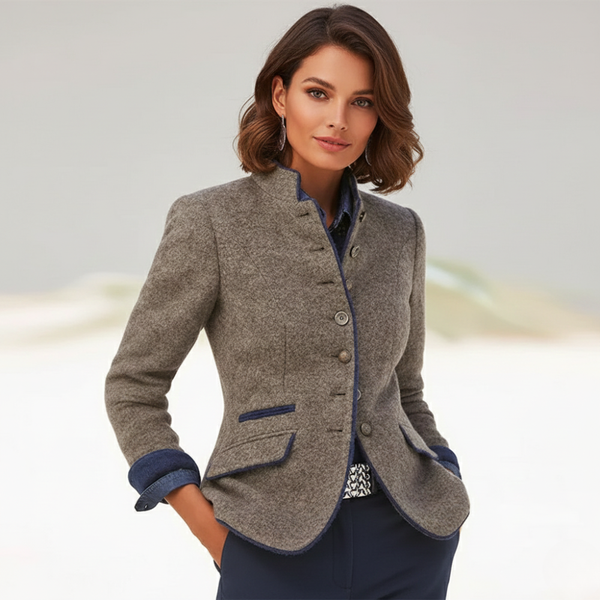 Elegante blazer met mandarijnkraag voor dames