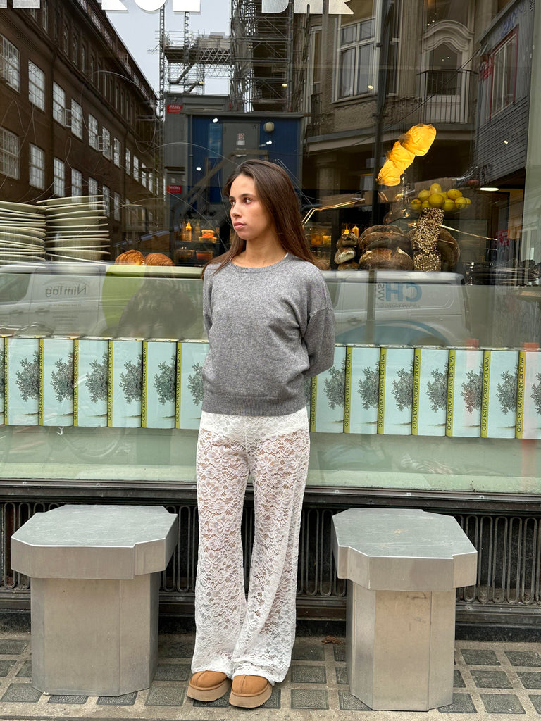 Lila Luxe Dames Broeken Hoge Taille | Kanten Ontwerp, Feestelijk Elegant 1