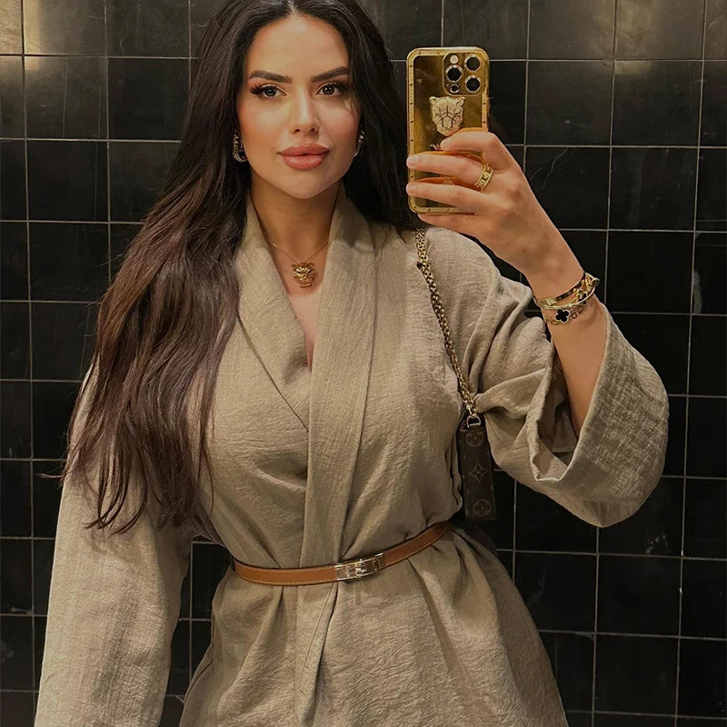Fina Two Piece Set Dames | Luxe Satijnen Outfit, Elegante Top en Broek 12