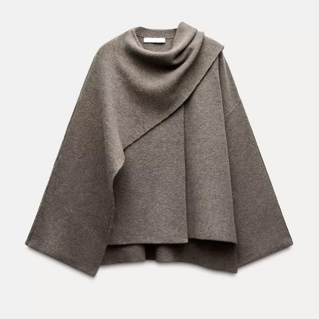 Hisa Damesjas Winter - Elegante Cape Coat van Hoogwaardige Stof 3