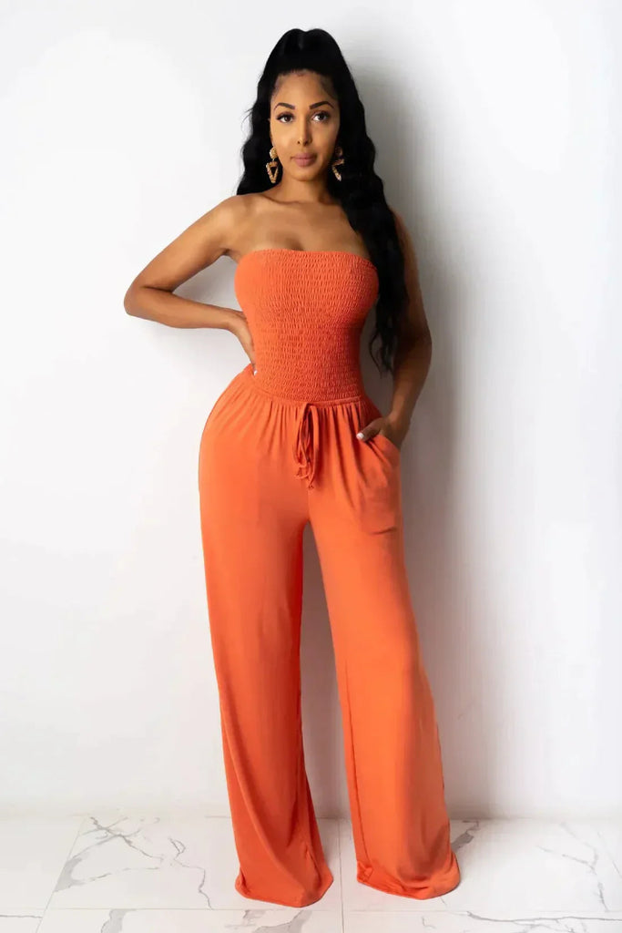 Variant image for Kyra | Feestelijke Zwarte Jumpsuit voor Dames met Wijde Pijpen en Kantdetails-26