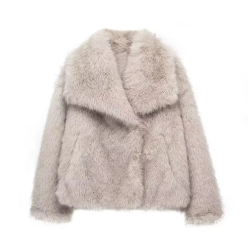 Vivere Damesjas Winter - Luxe Faux Fur, Elegante Pasvorm 8