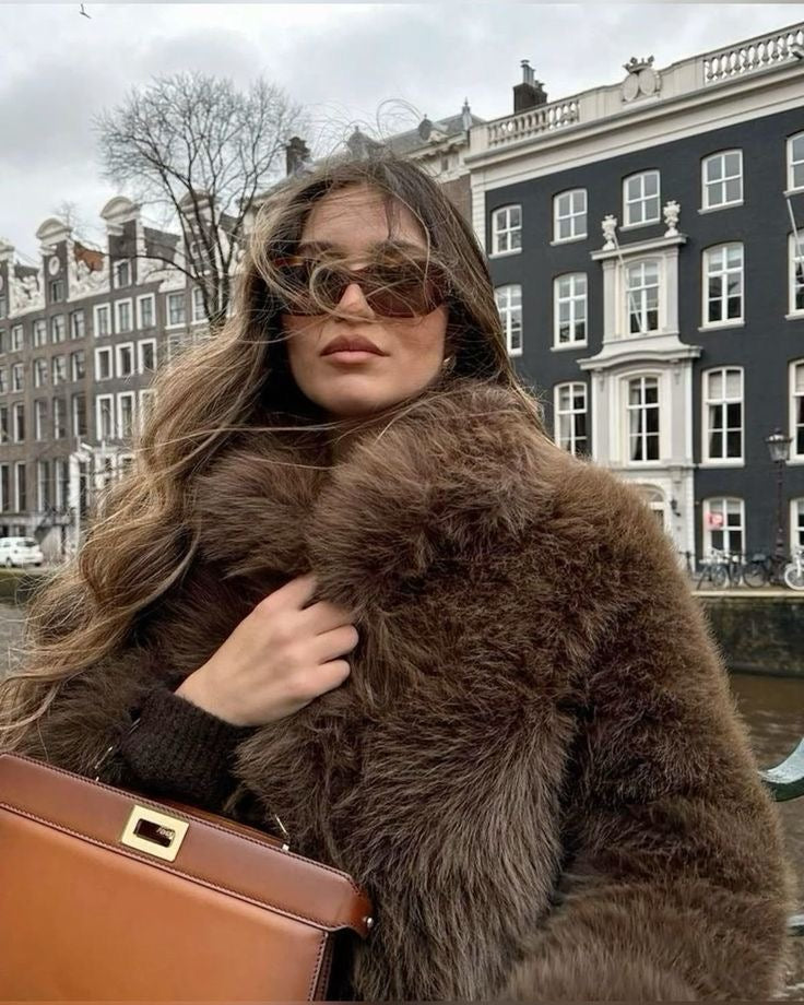 Mabel Dames Jas Winter | Zacht Faux Bont, Elegante Lange Jas 12