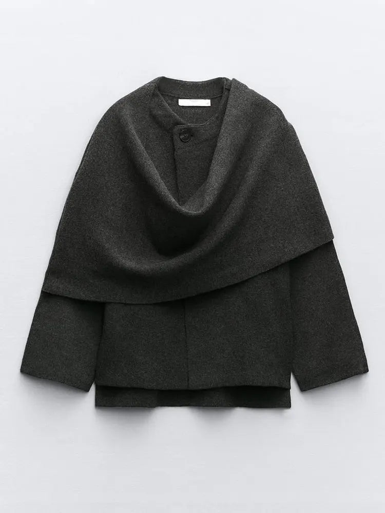Mace Damesjas Winter | Geïntegreerd Sjaalontwerp, Elegante Look 10