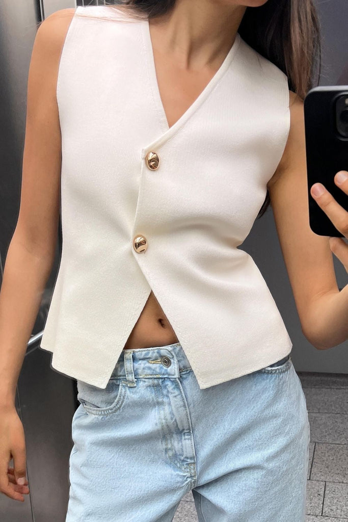 Nela Dames Gilet | Stijlvol Mouwloos Ontwerp, Hoogwaardige Stof 1