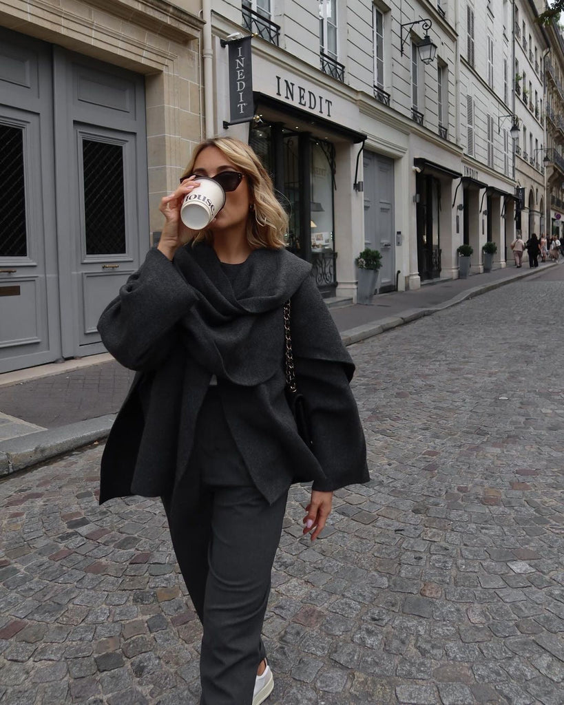 Mace Damesjas Winter | Geïntegreerd Sjaalontwerp, Elegante Look 4