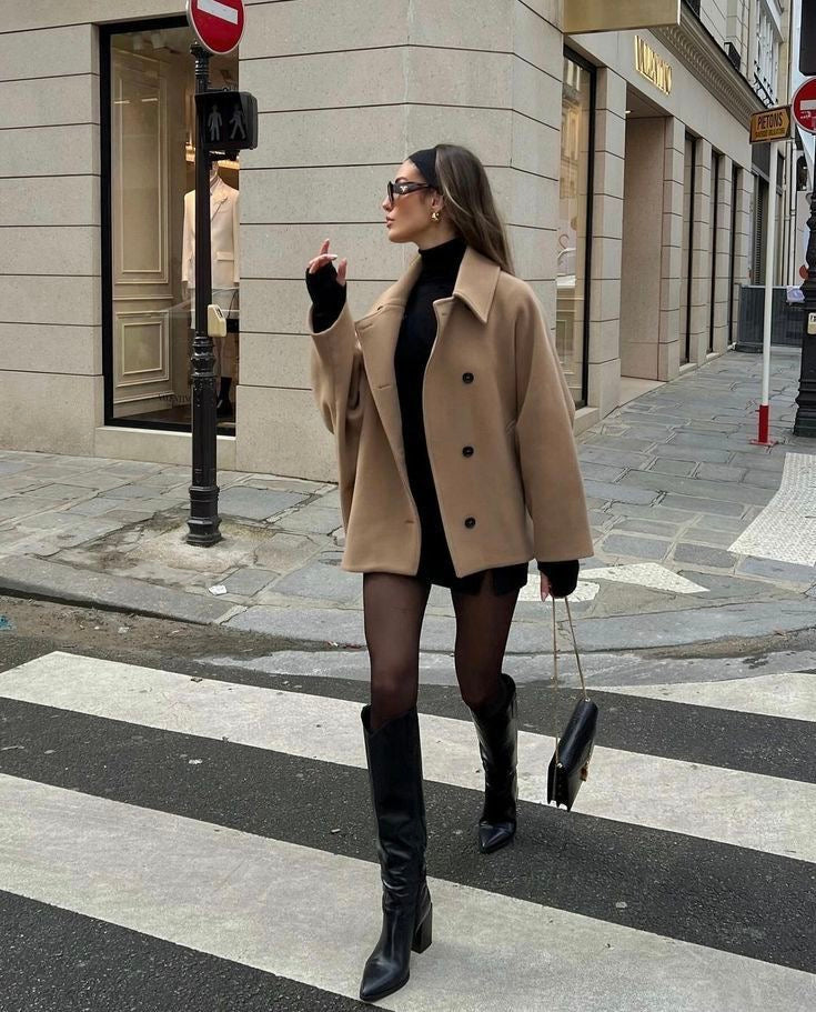 Lovie Lange Dames Jas | 100% Wol, Oversized Winterstijl 1