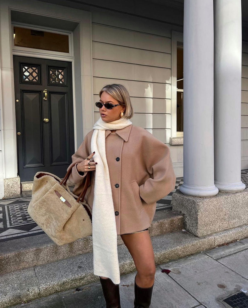 Lovie Lange Dames Jas | 100% Wol, Oversized Winterstijl 5