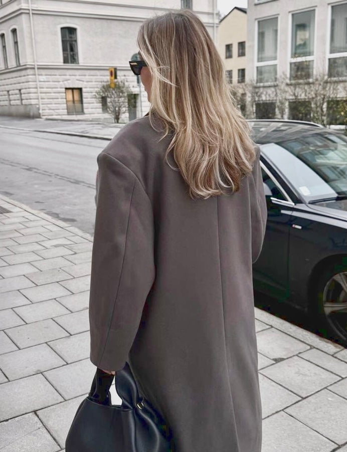 Dazzle Women's Wollen Jas | Oversized Wolmix, Tijdloze Elegantie 6