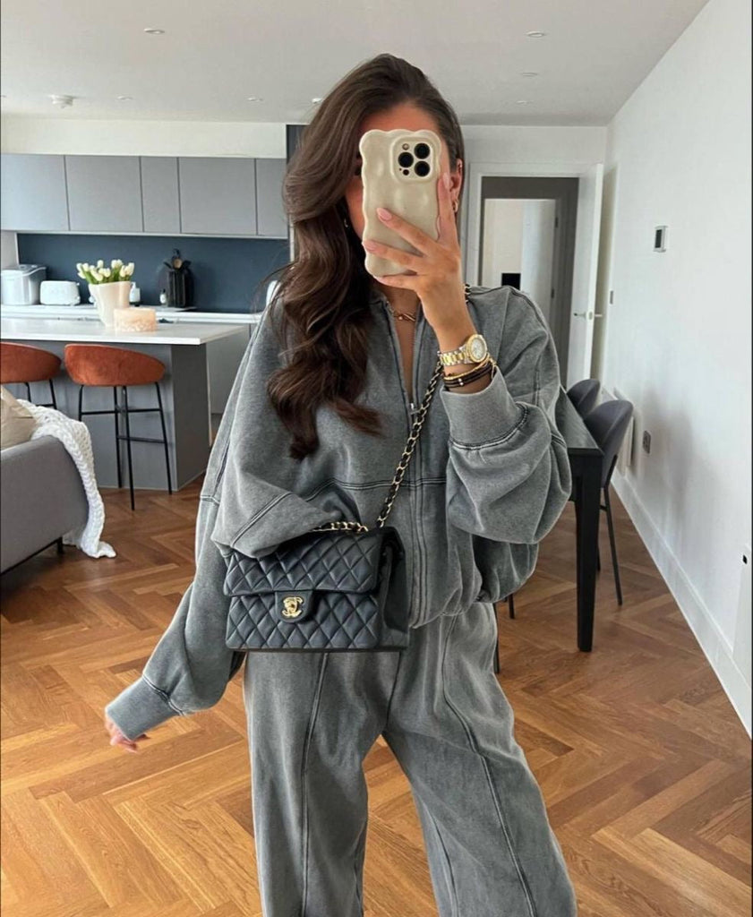 Variant image for Women's Tracksuit Set Gray Size M Cotton-2