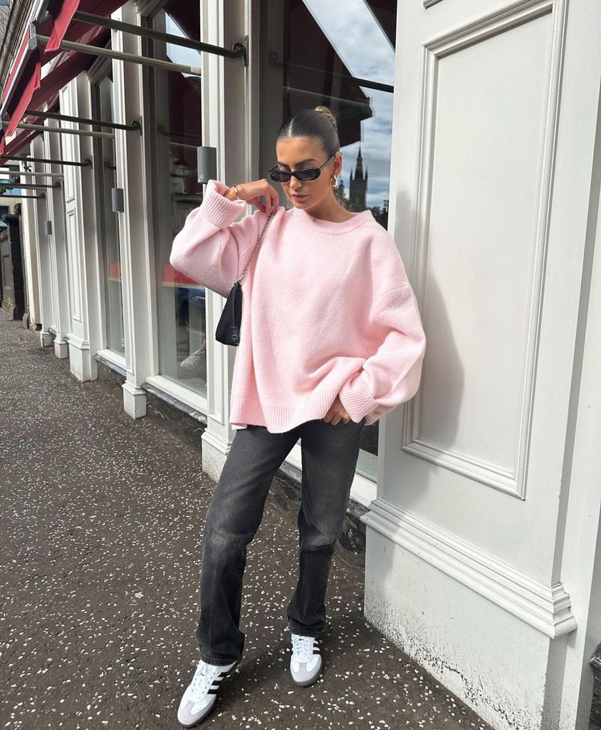 Joan Dames Sweater - Oversized Roze Katoenmix, Casual Chic 10