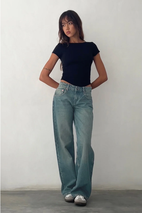 Variant image for Women's Low Rise Jeans Blue Size 28 Denim-5