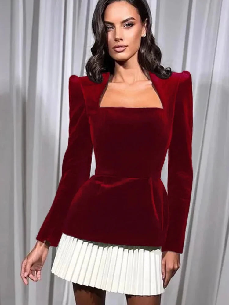 Nabila Dames Midi Jurk | Contrasterende Plissé Zoom, Elegante Pasvorm 7