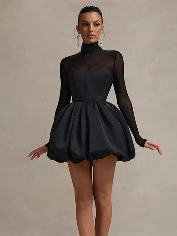 Miriëlla Dames Jurk | Kanten Puffydress voor Gala en Avonden 8