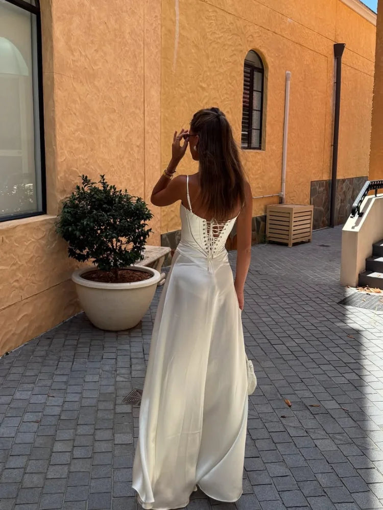 Sienna Women's Maxi Dress | Elegant Rugloze Lange Jurk van Ademend Materiaal 4