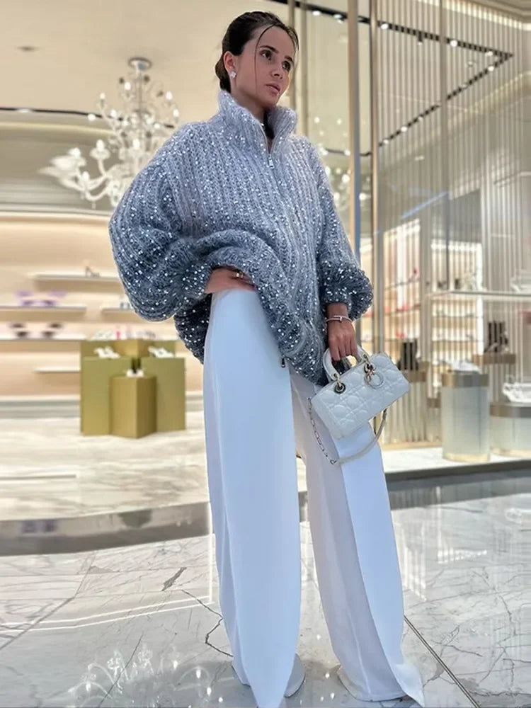 Gigi Dames Trui | Gebreid Met Pailletten, Casual Glamour 2