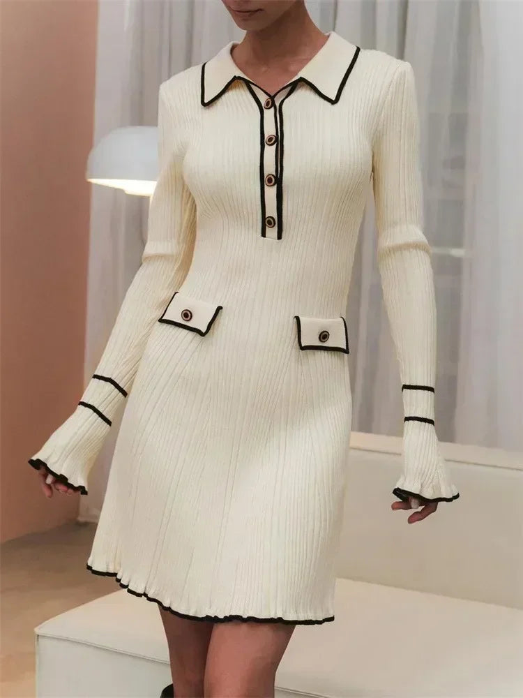 Galia Dames Ruffled Jurk | Zachte Gebreide Stof, Elegant en Veelzijdig 28