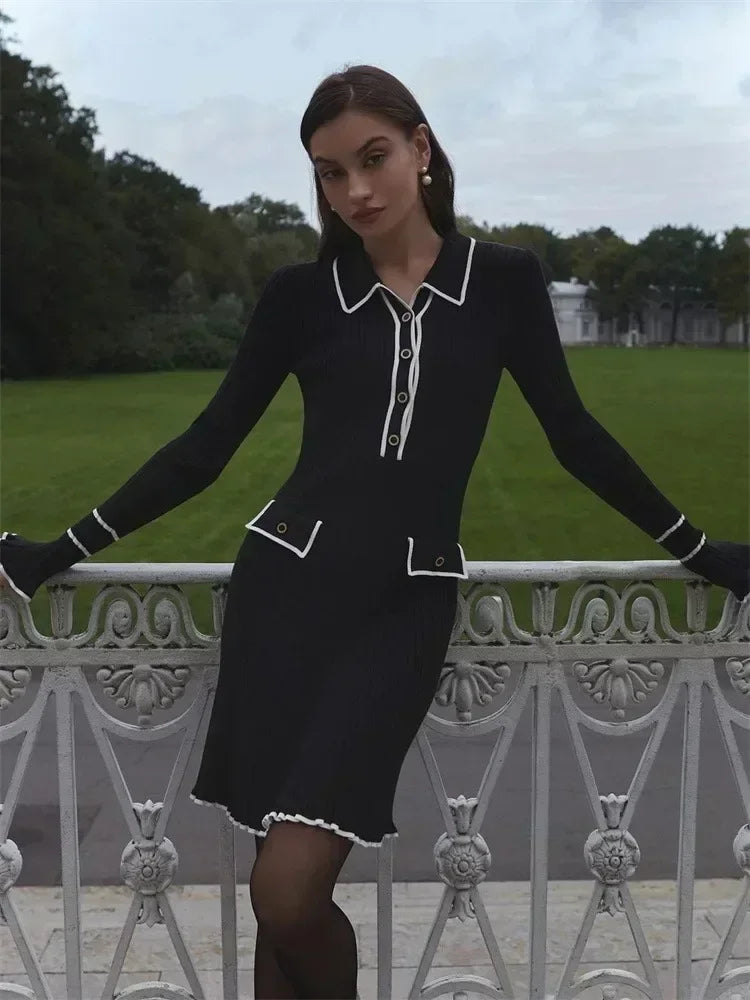 Galia Dames Ruffled Jurk | Zachte Gebreide Stof, Elegant en Veelzijdig 7