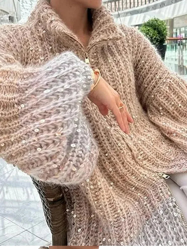 Gigi Dames Trui | Gebreid Met Pailletten, Casual Glamour 6
