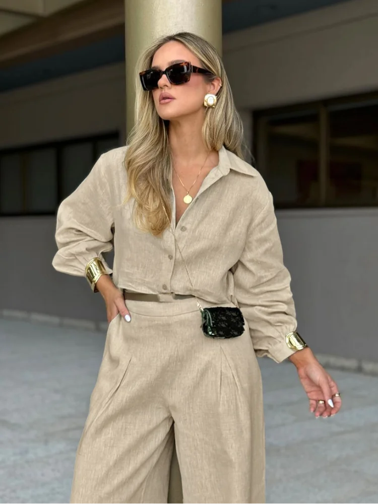 Elysia Dames Twee-Delige Set | Katoen-Linnen, Casual en Semi-Formeel 3