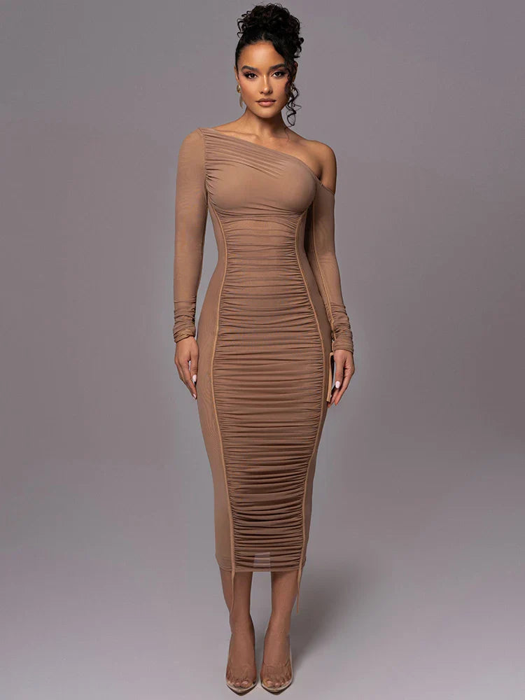 Madison Dames Midi Jurk – Chique Pasvorm, Perfect voor Bruiloften en Casual Gelegenheden 4