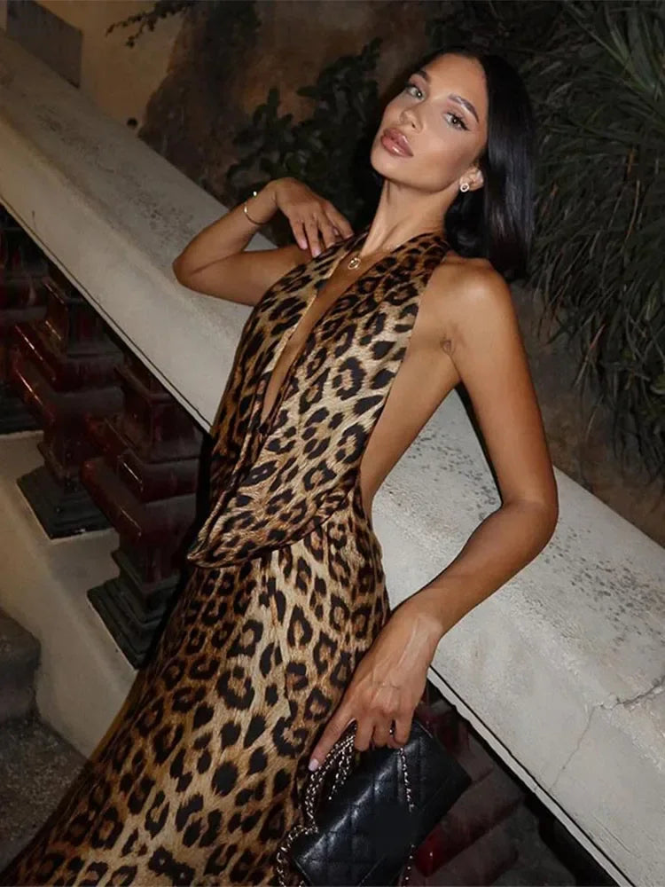 Lola Dames Halterjurk | Dierenprint, Elegante Pasvorm 5