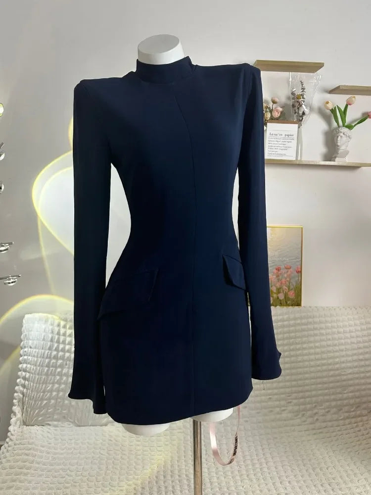 Mavi Vrouwen Mini Jurk | Trendy Patchwork Design, Flatterende Hoge Taille 6