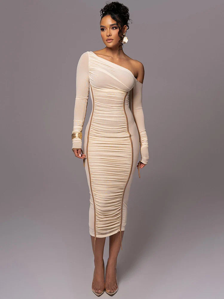 Madison Dames Midi Jurk – Chique Pasvorm, Perfect voor Bruiloften en Casual Gelegenheden 1
