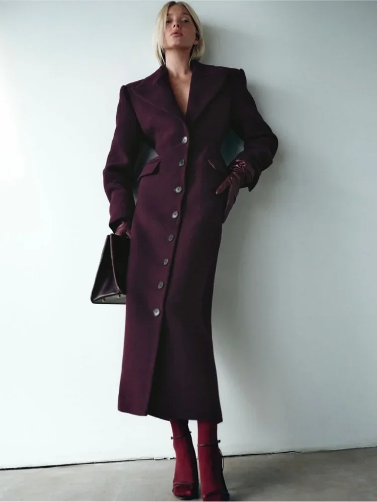 Riva Damesjas | Lange Dames Jas Winter met Flapzakken, Stijlvol en Comfortabel 4