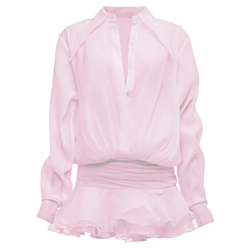 Phaedra Dames Mini Jurk | Lichtgewicht Chiffon, Doorzichtig Ontwerp voor Casual en Speciale Gelegenheden 7