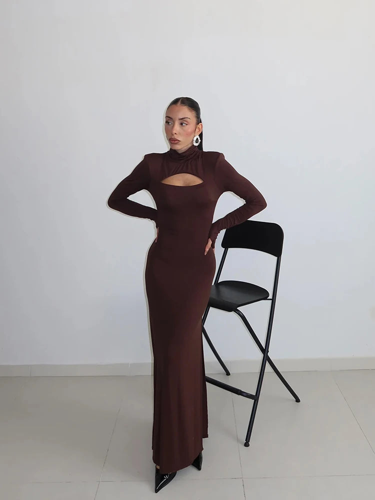 Gabrina Dames Wrap Dress | Elegante Lange Mouwen met Hoge Split 10