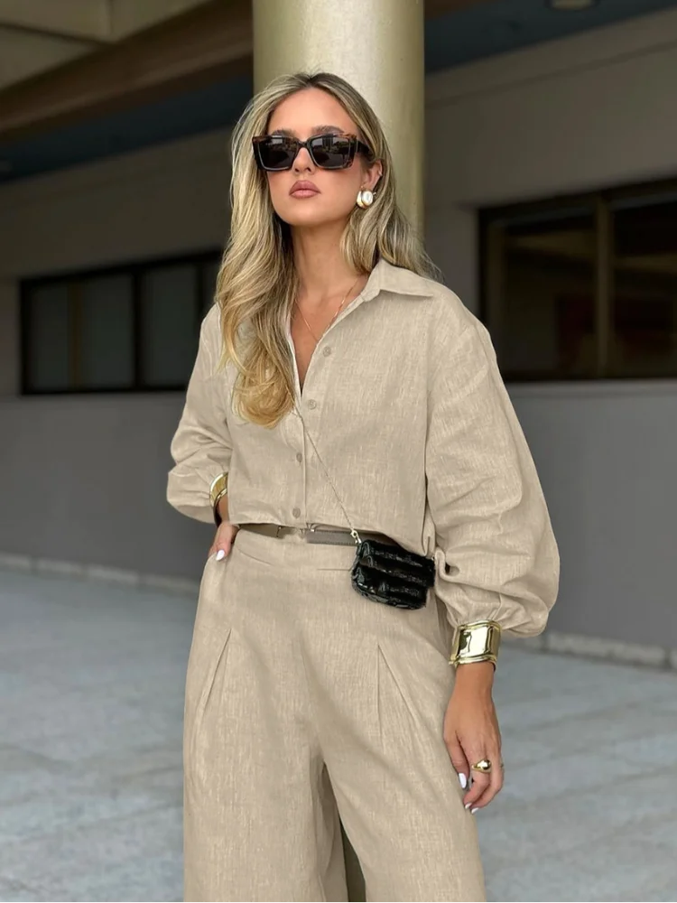 Elysia Dames Twee-Delige Set | Katoen-Linnen, Casual en Semi-Formeel 2