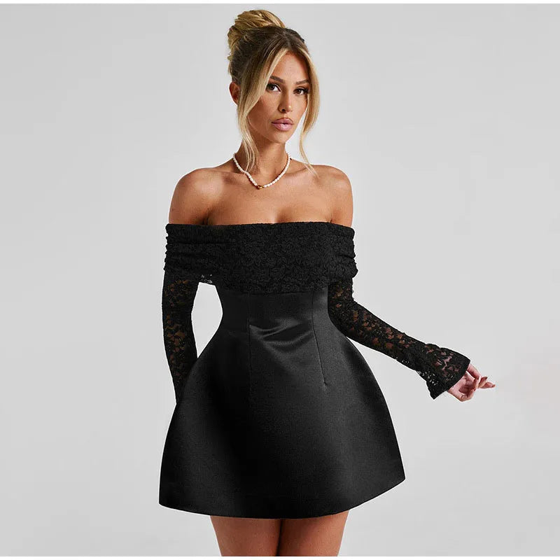 Miriëlla Dames Jurk | Kanten Puffydress voor Gala en Avonden 9