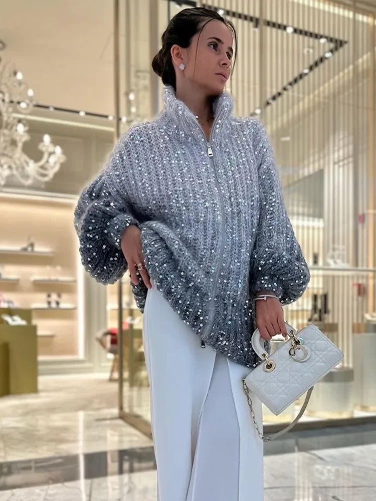 Gigi Dames Trui | Gebreid Met Pailletten, Casual Glamour 1