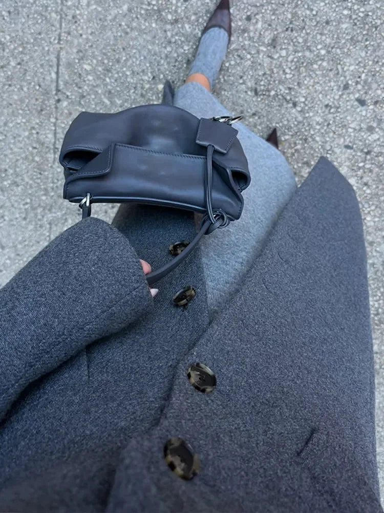 Riva Damesjas | Lange Dames Jas Winter met Flapzakken, Stijlvol en Comfortabel 8