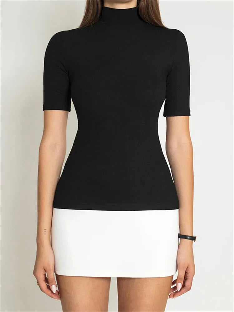 Gema Women's Mini Jurk | Chic Contrast Ontwerp, Bodycon Zwart 2