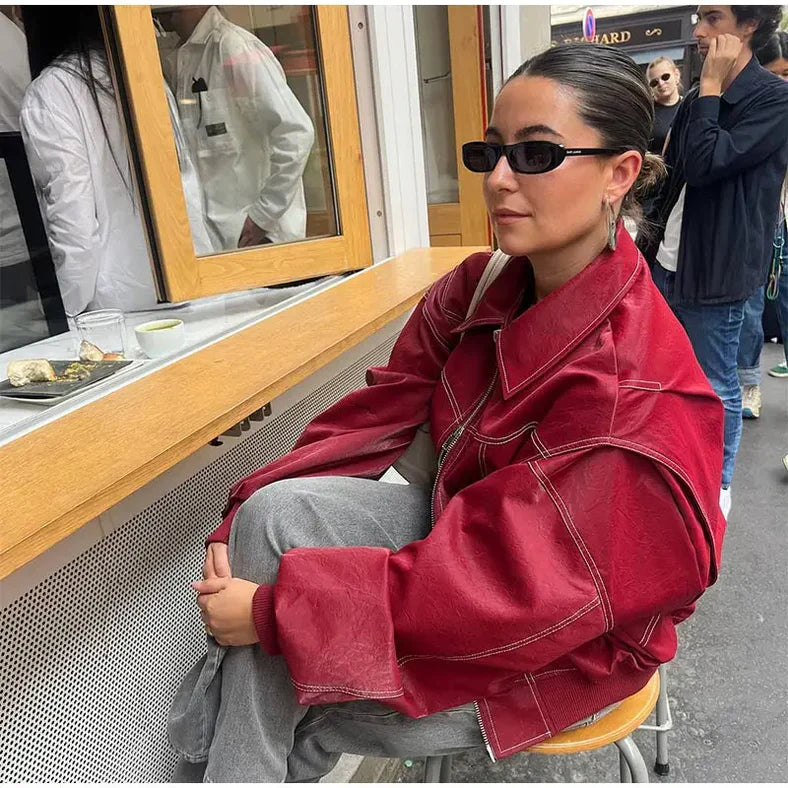 Oversized Leren Jas Dames 10