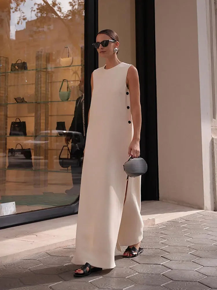Tessa Dames Maxi Jurk | Tijdloos Mouwloos Ontwerp, Lichtgewicht Zomerjurkje 3