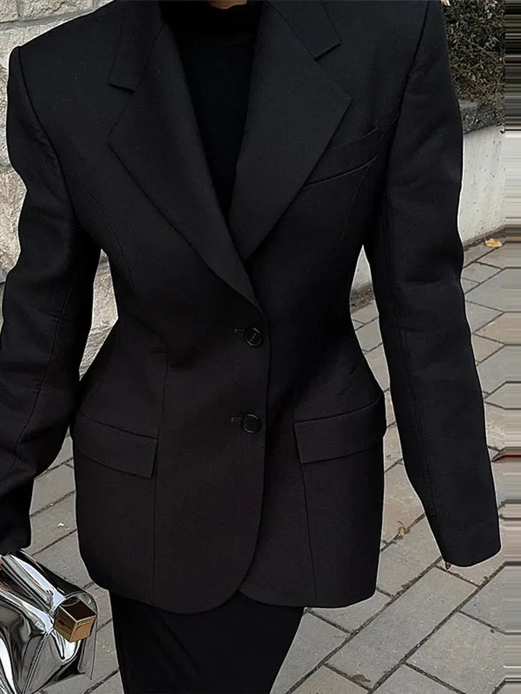Rhea Zwarte Blazer Dames | Elegante Pasvorm, Hoogwaardige Stof 4