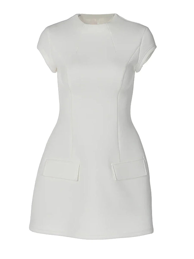 Tessa Dames Mini Jurk | Chic Cap Mouwen, Veelzijdig Ontwerp 6